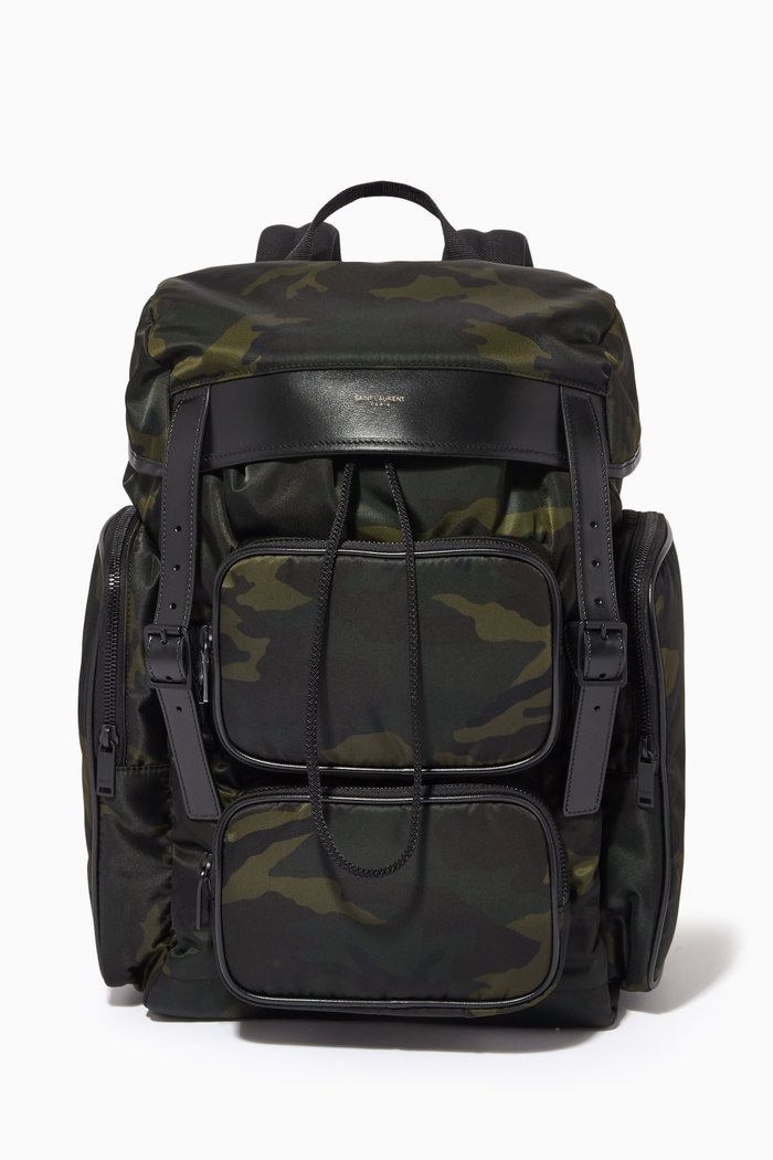 

City Multi-pocket Backpack in Smooth Leather, Black