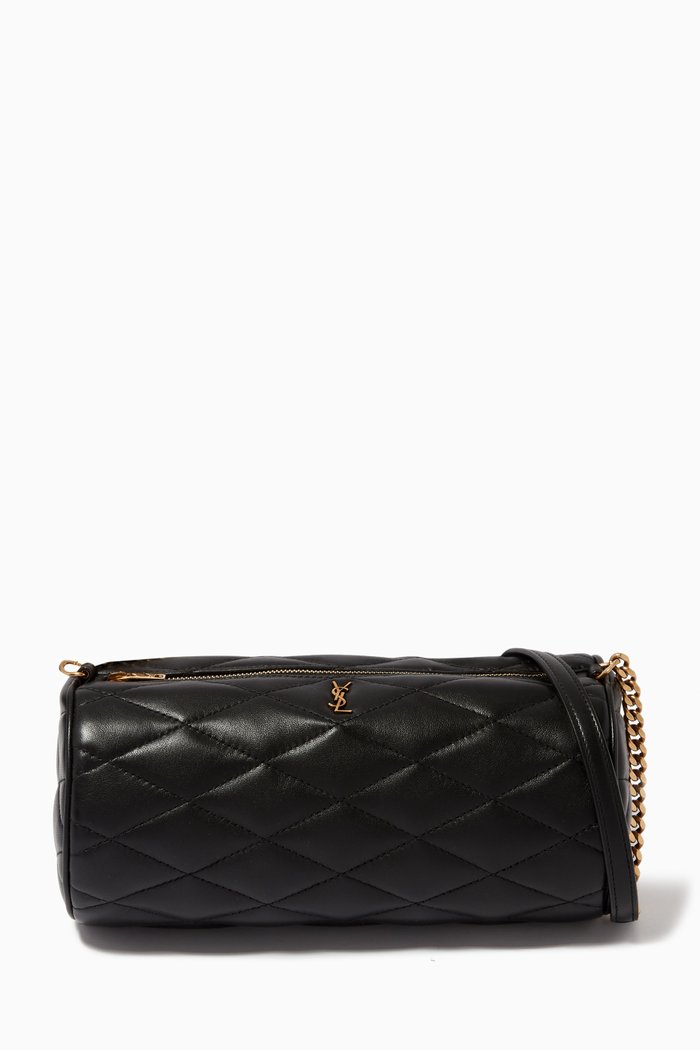 

Sade Small Tube Bag in Quilted Lambskin, Black
