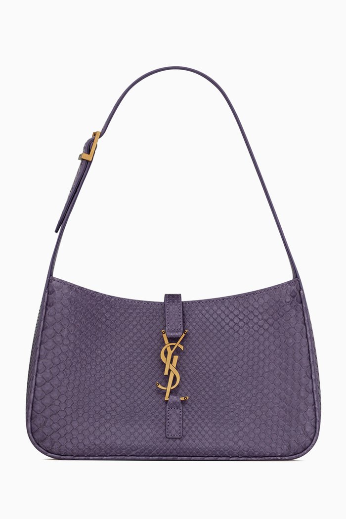 

Le 5 à 7 Hobo Shoulder Bag in Python, Purple