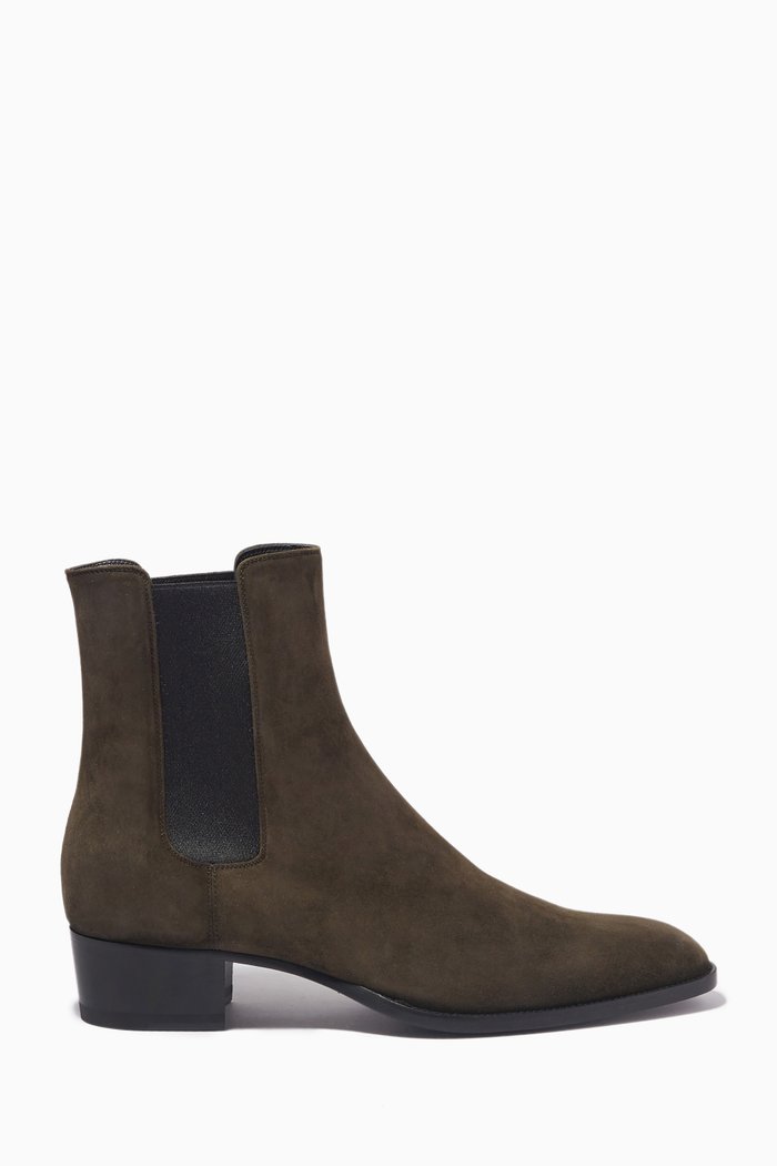 

Wyatt Chelsea Boots in Suede, Brown