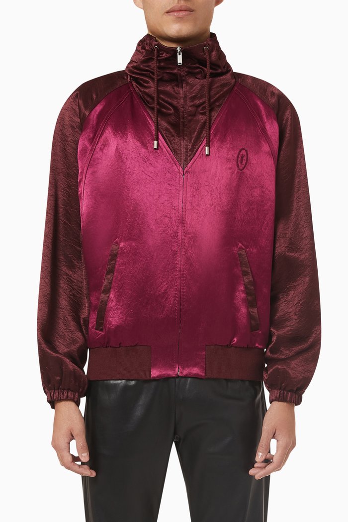 

Monogram Teddy Jacket in Satin, Red