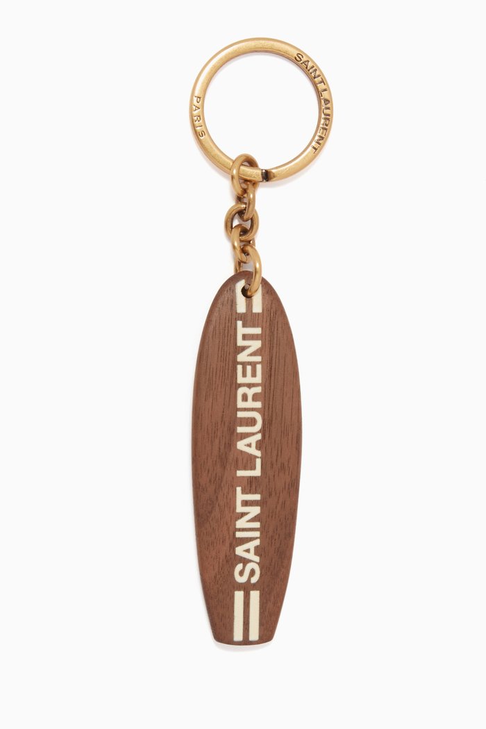 

Surf Keyring in Wood, White
