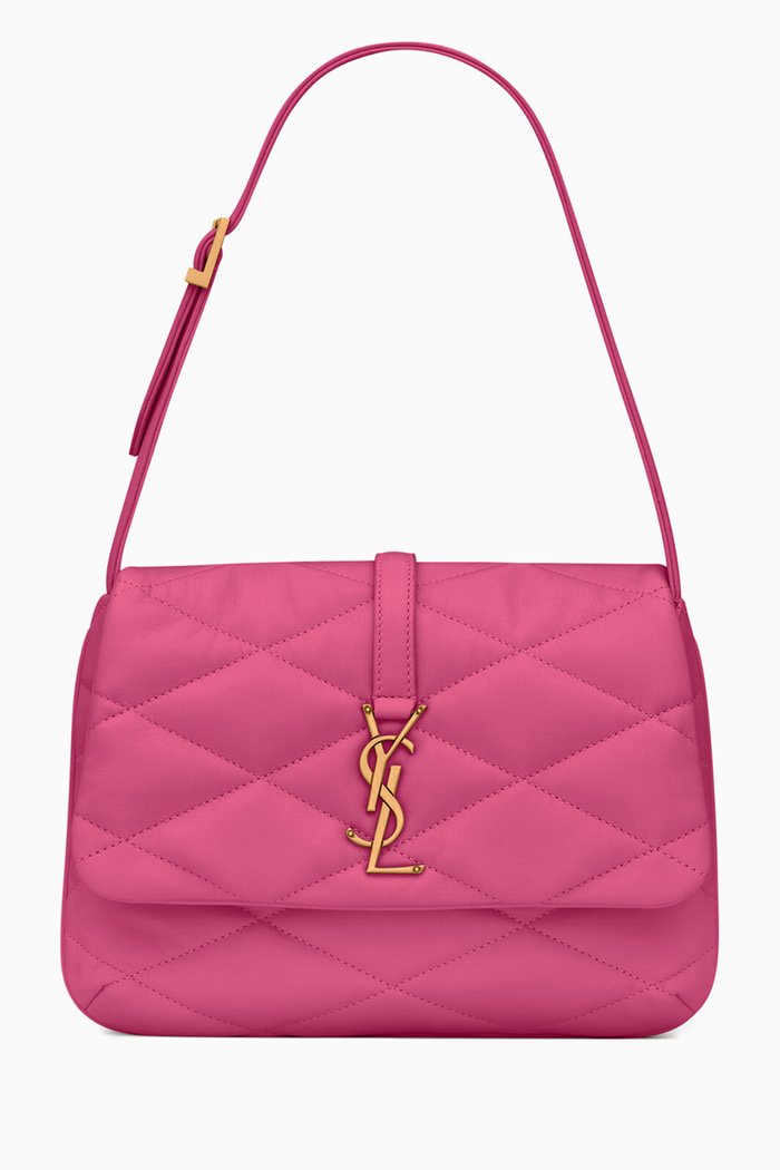 

Le 57 Shoulder Bag in Quilted Lambskin, Pink