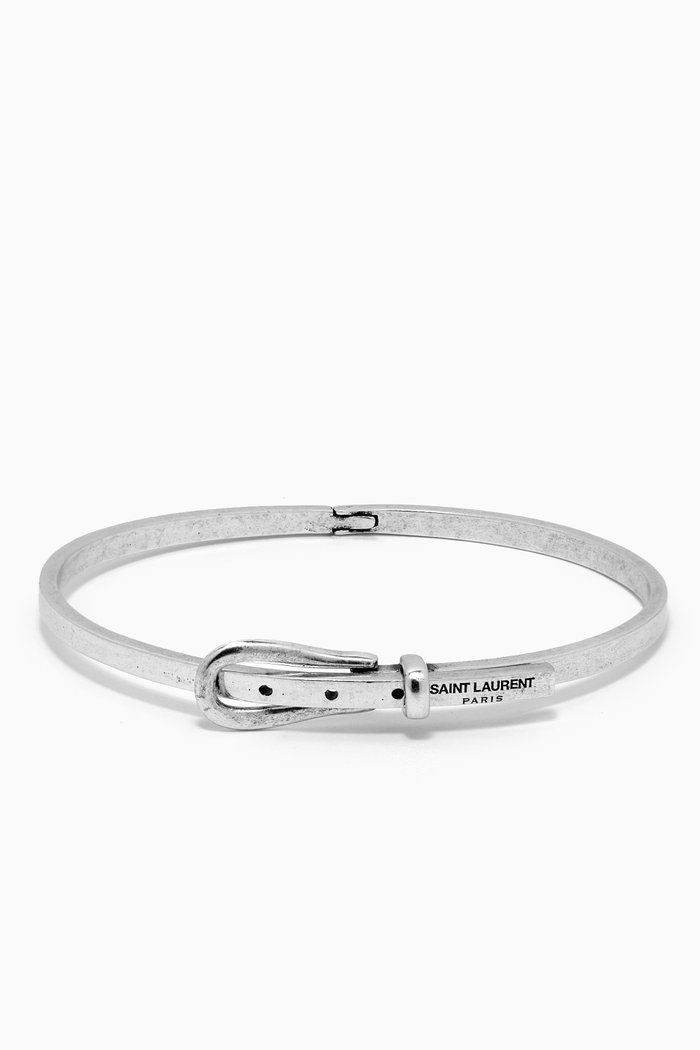 

Thin Belt Bracelet in Metal, Silver