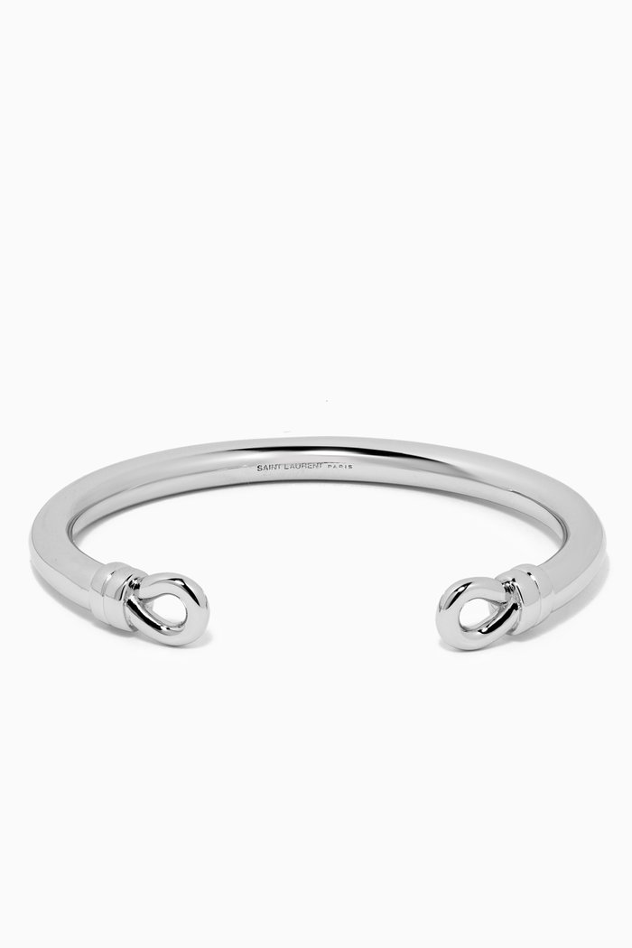 Sailor Knot Cuff Bracelet in Brass, Silver