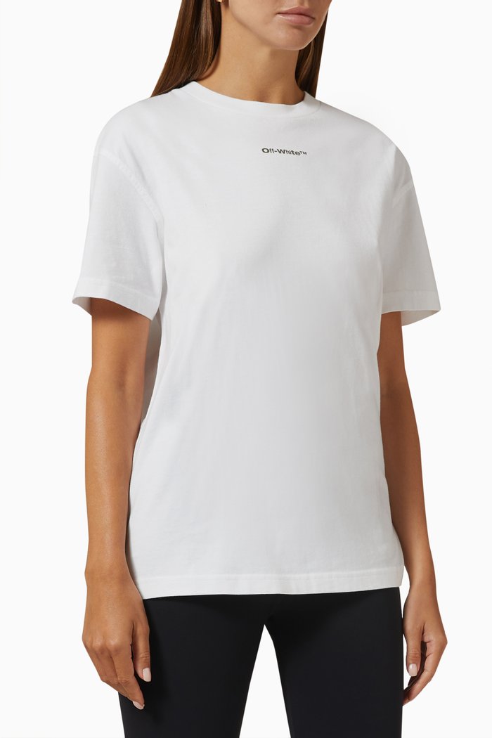 

Flock Chine Flower Arrow T-shirt in Cotton, White