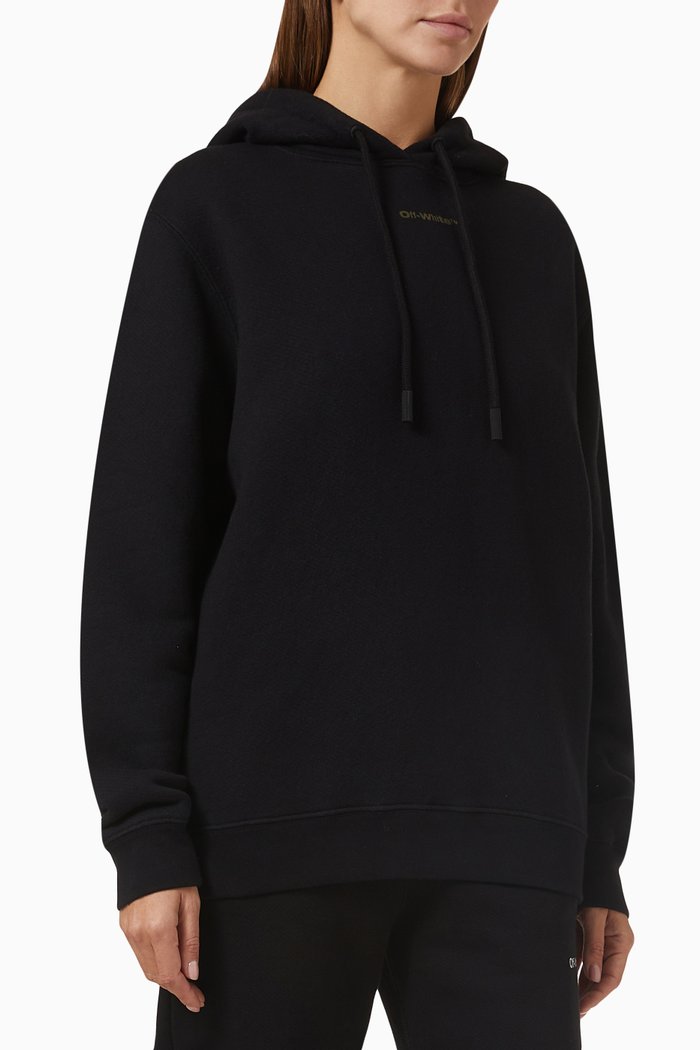 

Tie-dye Arrows Hoodie in Cotton, Black
