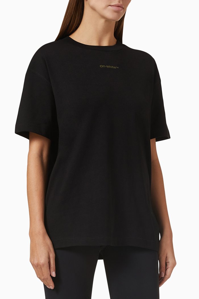 

Tie-dye Arrows T-shirt in Cotton Jersey, Black