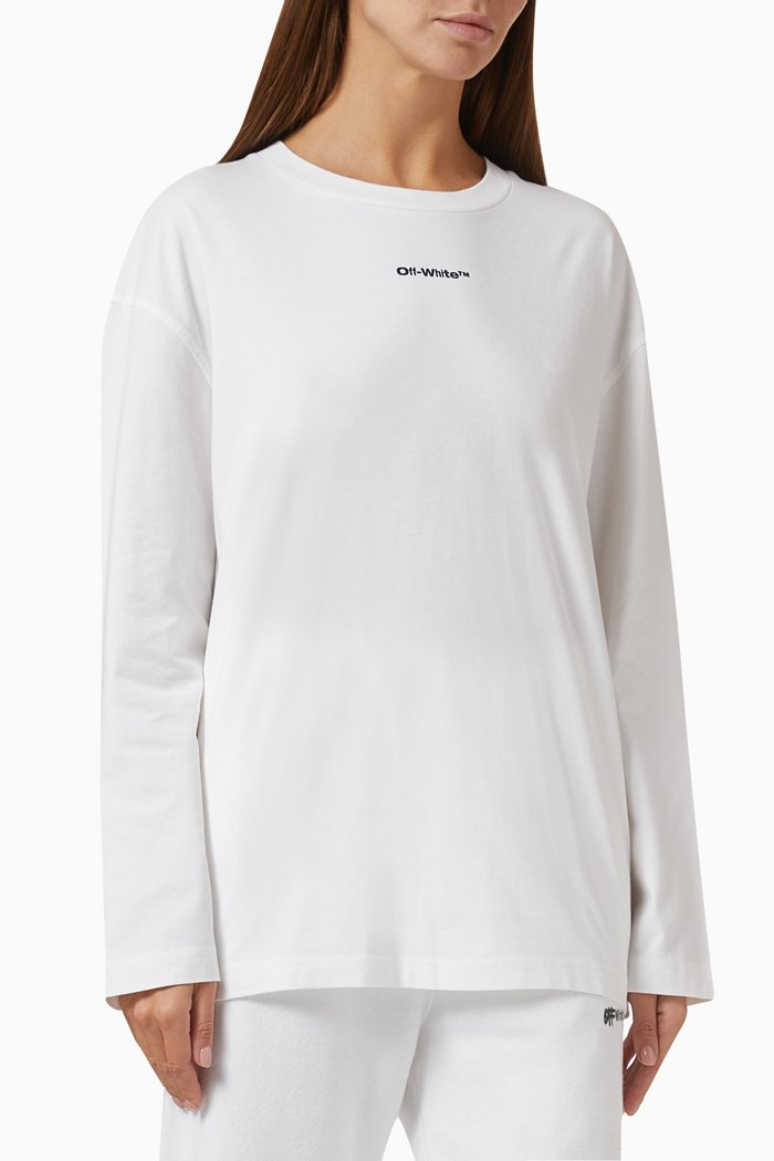 

Tie-dye Arrows Oversized T-shirt in Cotton Jersey, White