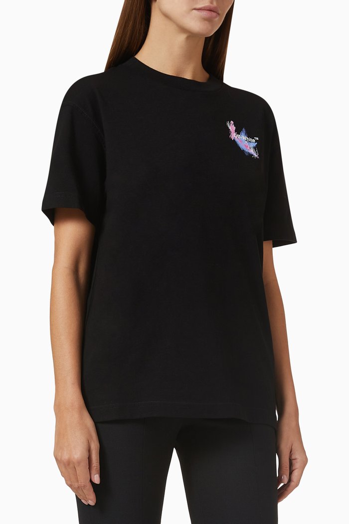 

Hotchpotch Arrows T-shirt in Cotton Jersey, Black