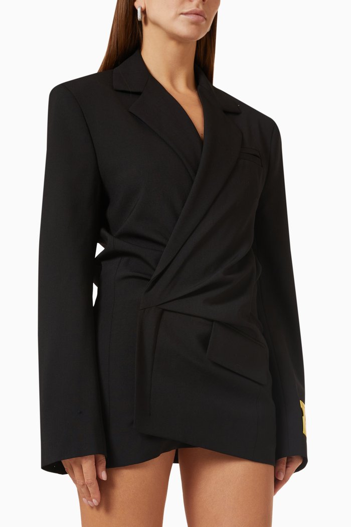 

Dry Wo Twist Mini Blazer Dress, Black
