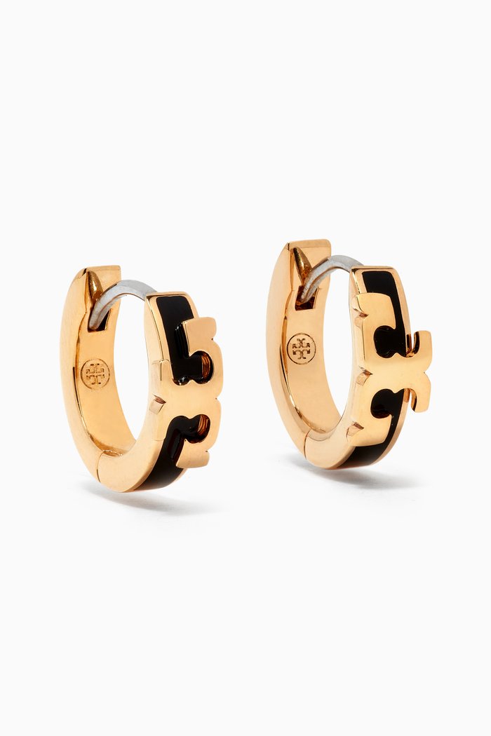 

Serif-T Huggie Earrings in 18kt Gold-plated Brass