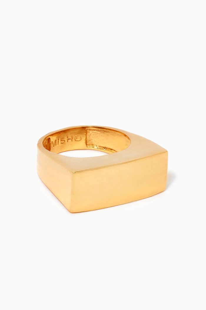 

Bauhaus Ring in 22kt Gold-plated Bronze
