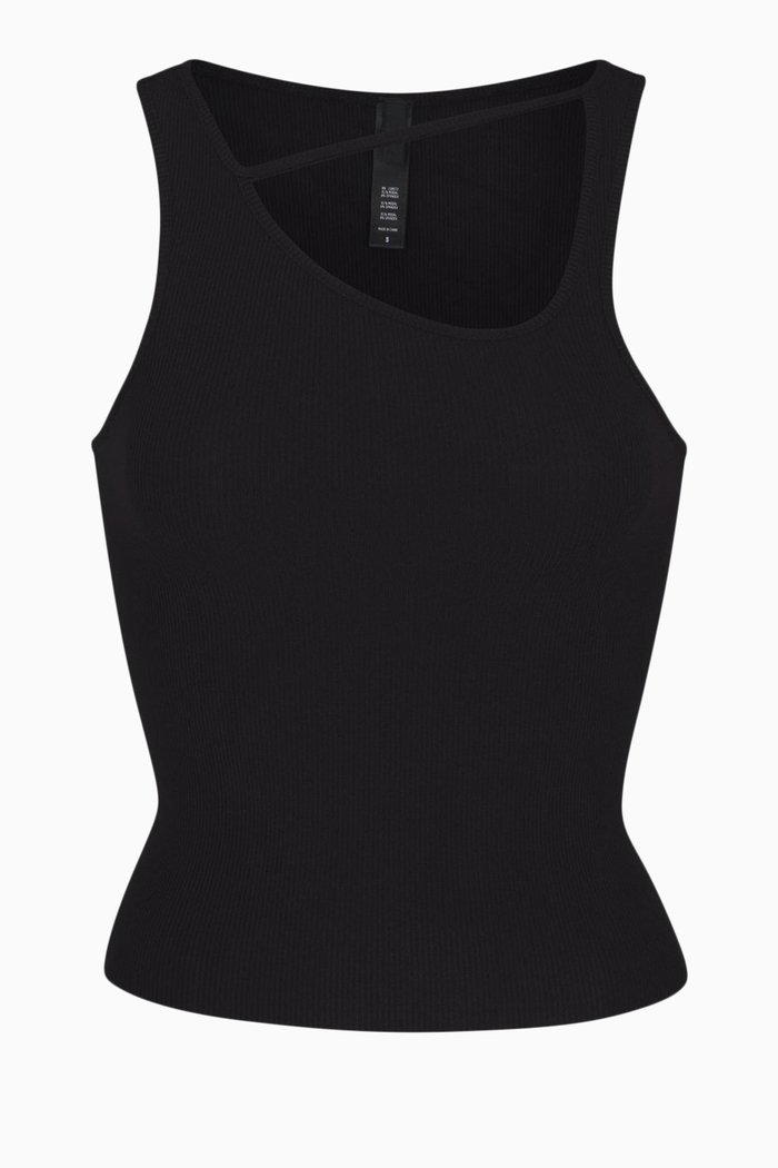 

Soft Lounge Cut Out Tank, Black