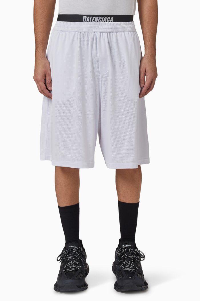 

Swim Shorts in Technical Mesh, White