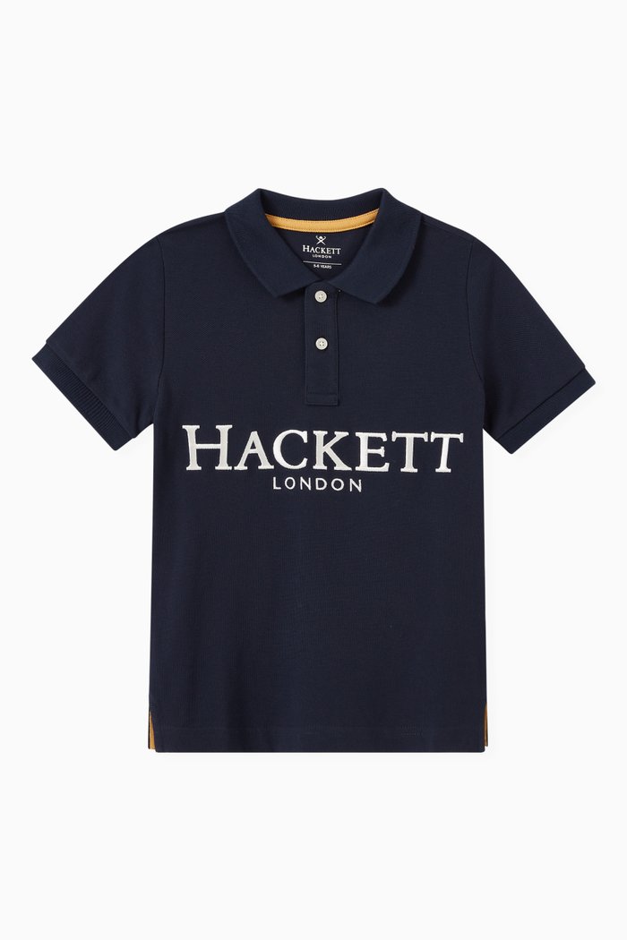 

Logo Polo T-shirt in Cotton, Blue