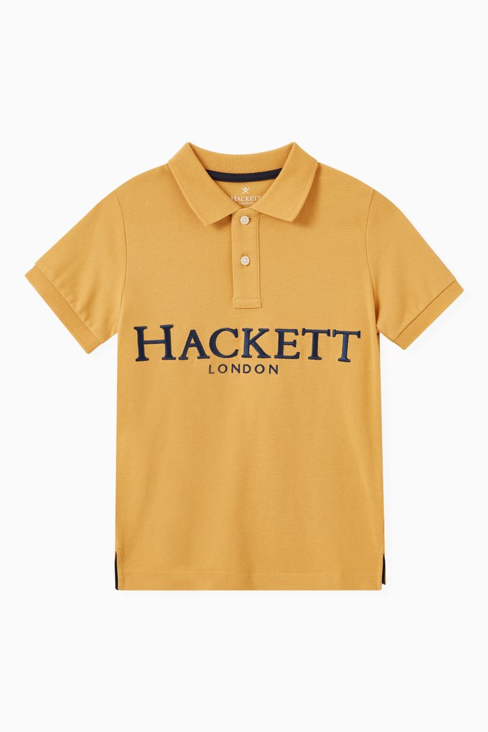 

Logo Polo T-shirt in Cotton, Gold