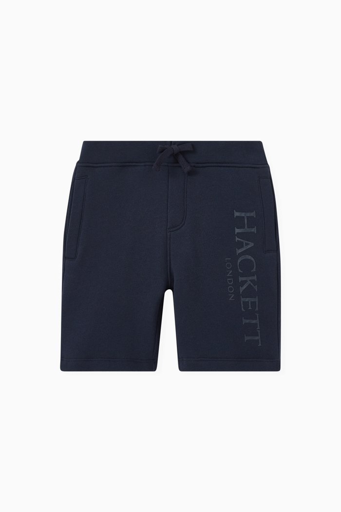 Logo Sweat Shorts in Cotton, Blue