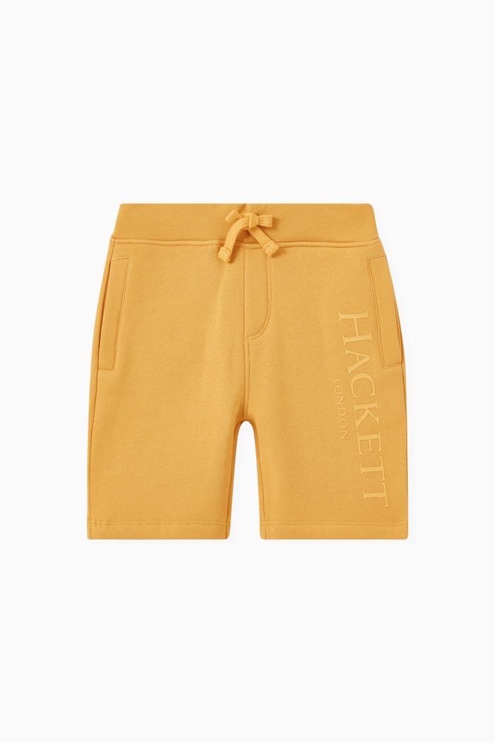 Logo Sweat Shorts in Cotton, Gold