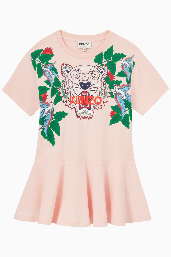 

Logo Dress in Cotton, Pink