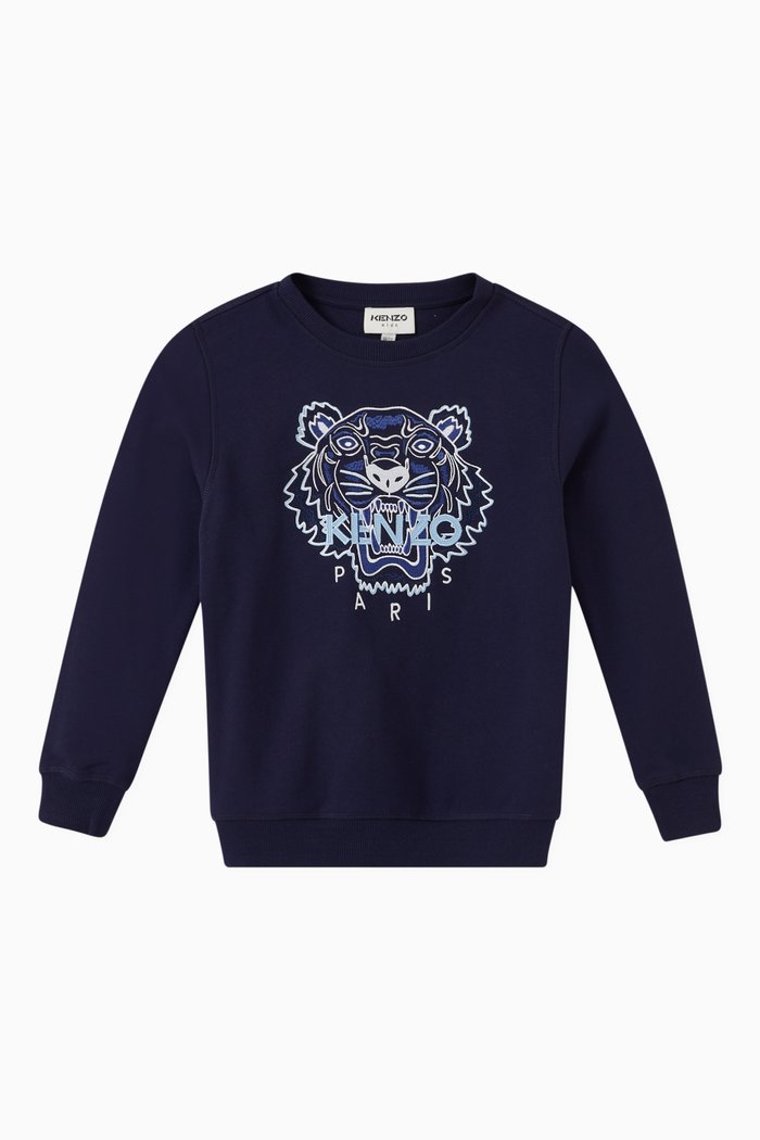 

Logo Print Sweatshirt in Jersey, Blue
