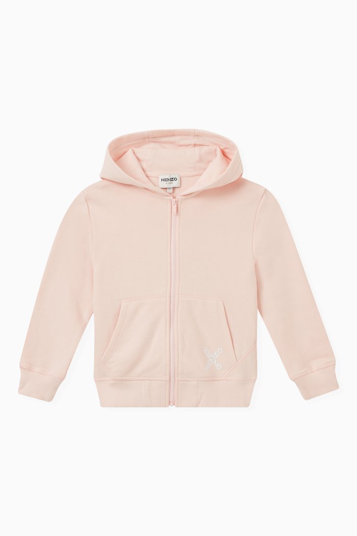 

Cross Logo Hoodie in Jersey, Pink