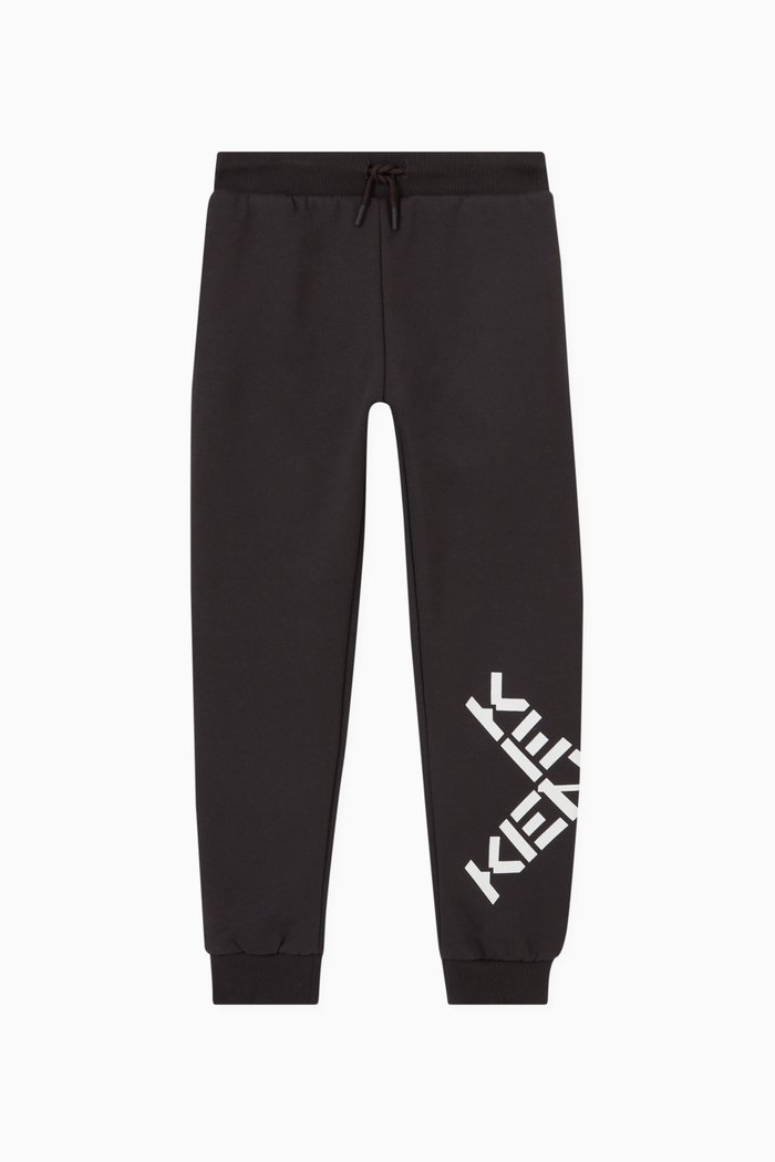 

Logo Print Sweatpants in Cotton Blend, Grey