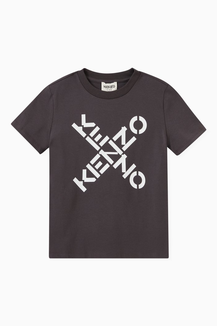 

Cross Logo T-shirt in Cotton, Grey