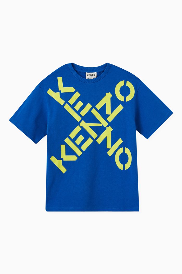 

Cross Logo T-Shirt in Jersey, Blue
