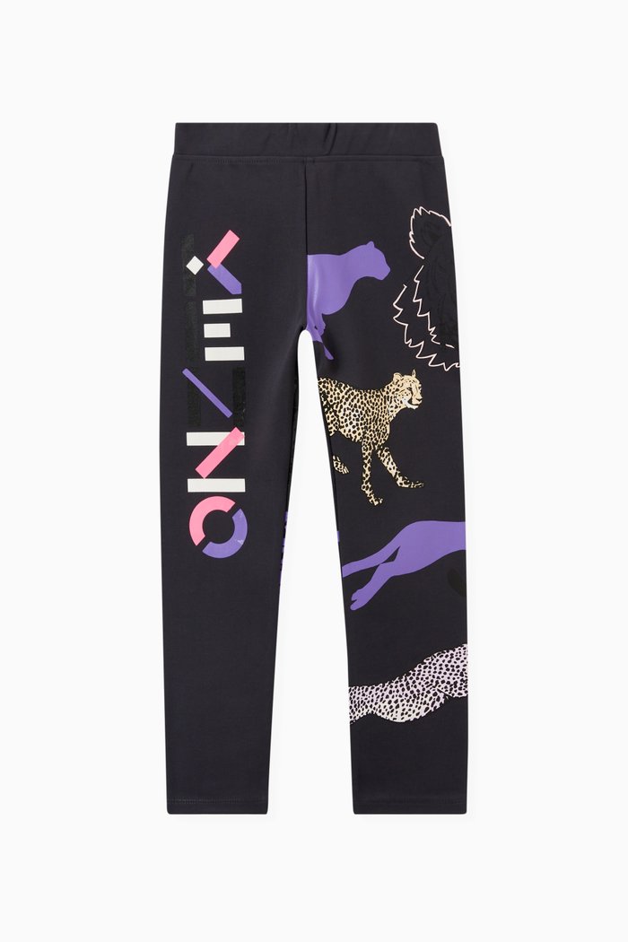 

Logo-print Leggings in Viscose, Grey