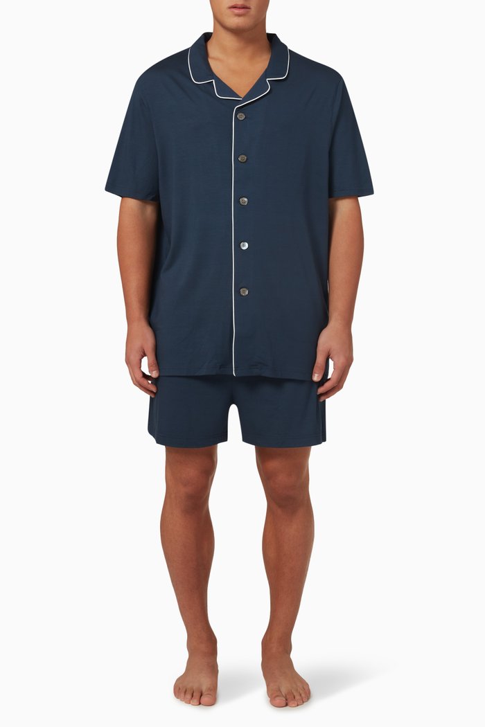 

Short Pyjama Set in Basel Modal-stretch, Blue