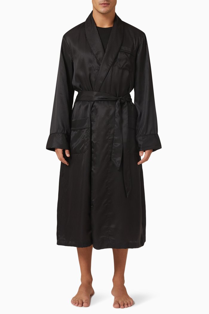 

Woburn 8 Robe in Silk, Black