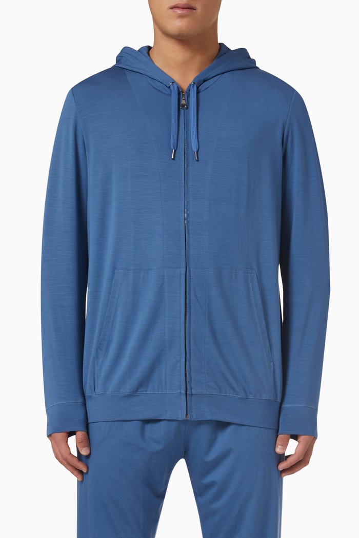 

Basel 13 Hoodie in Micro Modal, Blue