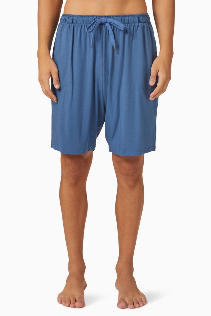 

Basel 13 Lounge Shorts in Stretch Micro Modal Jersey, Blue