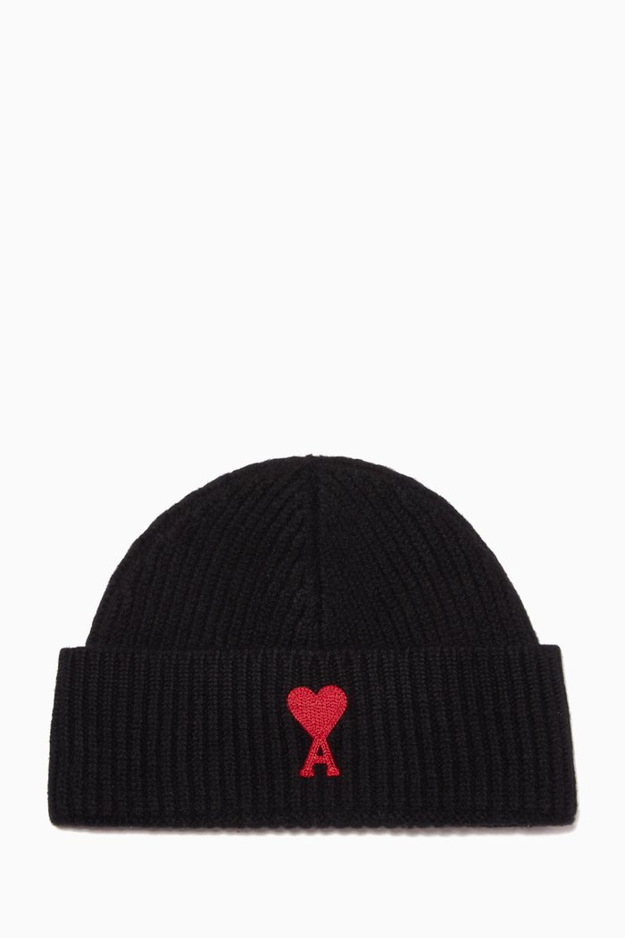 

De Coeur Beanie in Merino Wool, Black