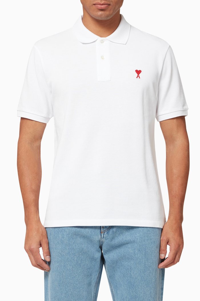 

Ami de Coeur Polo Shirt in Cotton, White