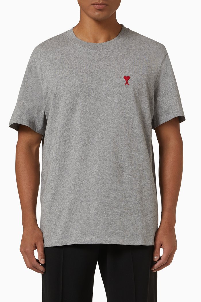 

Ami de Coeur T-shirt in Organic Cotton Jersey, Grey