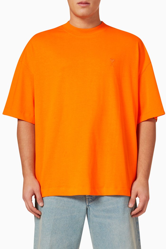 

Logo Oversized T-shirt in Cotton, Orange