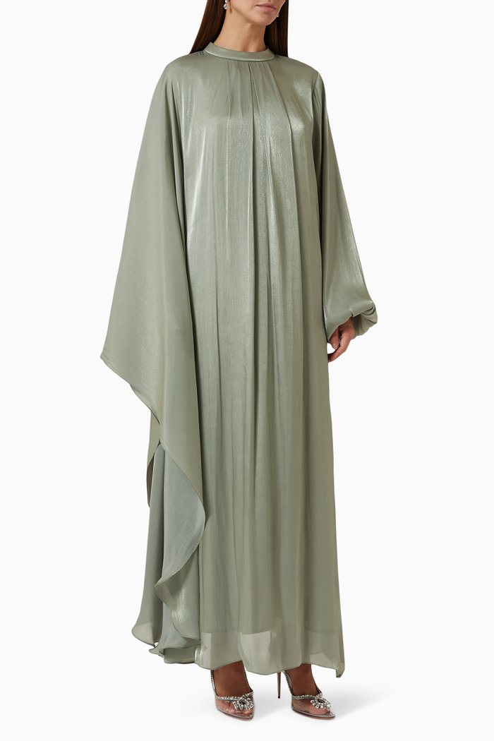 

Asymmetric Cape Kaftan, Green