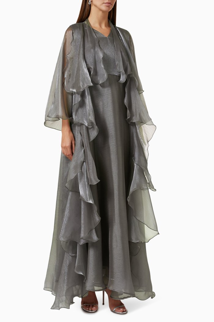 

Ruffled Dress, Grey