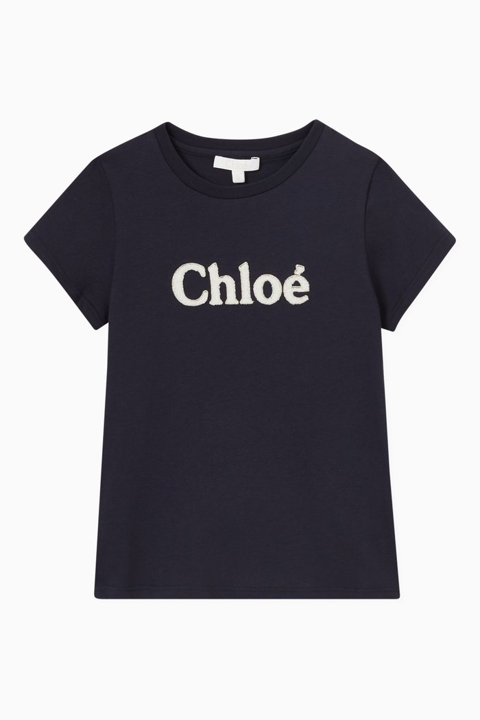 

Logo T-shirt in Bouclé, Blue