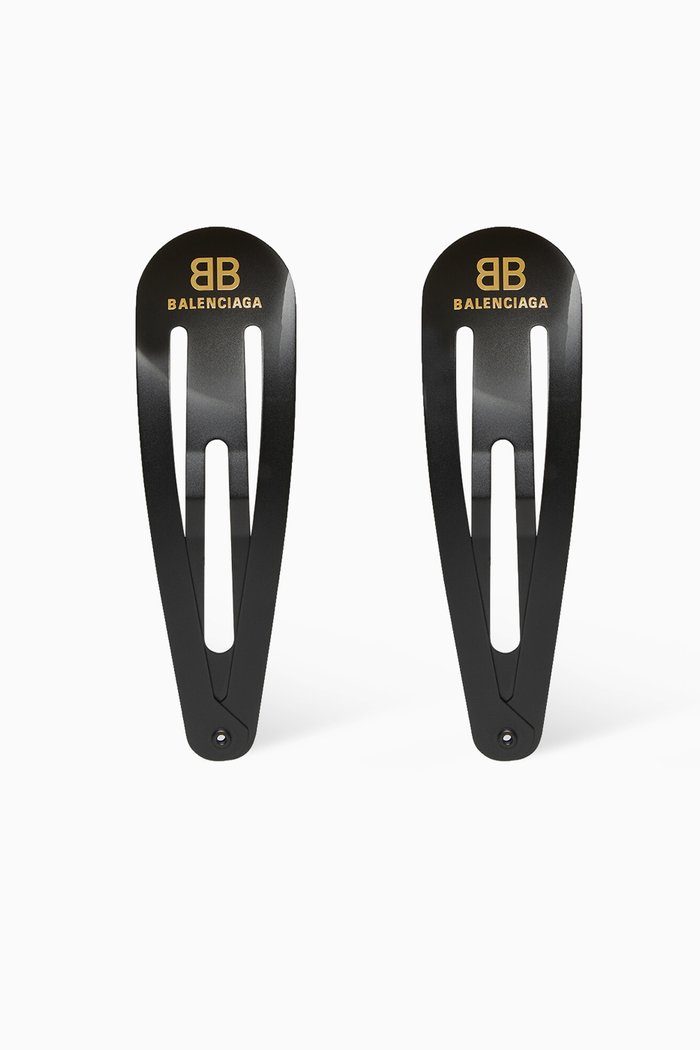 

XXL Hair Clips in Matte Steel, Set of 2, Black