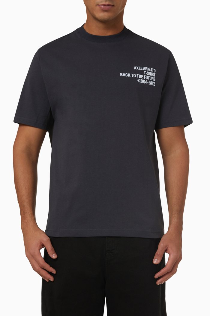 

Era Flocked Logo T-shirt in Organic Cotton, Black