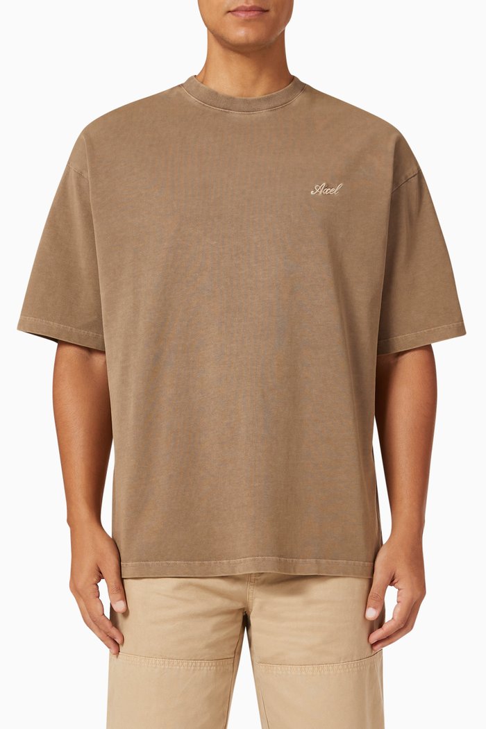 

Title Oversized T-shirt in Organic Cotton, Brown