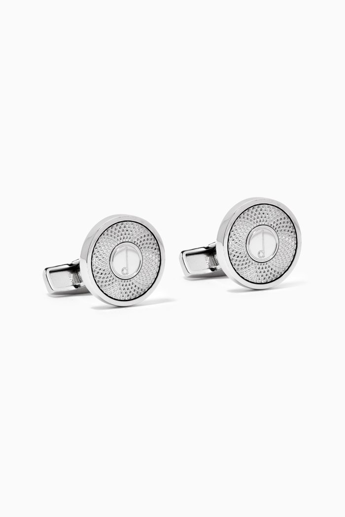 

"d" Round Sil Cufflinks in Sterling Silver