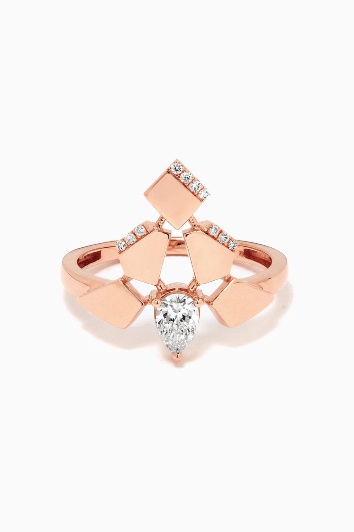 

Glacial Frost Diamond Ring in 18kt Rose Gold