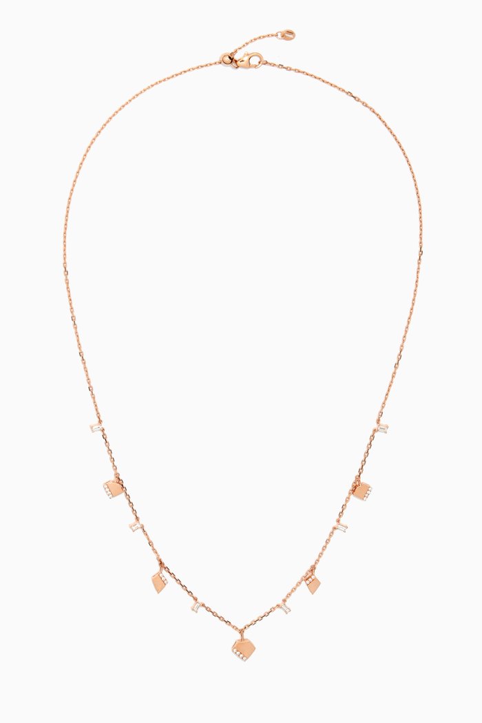 

Glacial Frost Diamond Necklace in 18kt Rose Gold