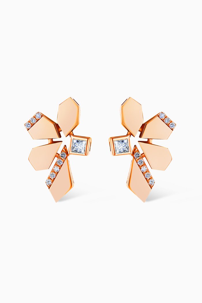 

Glacial Frost Diamond Earrings in 18kt Rose Gold