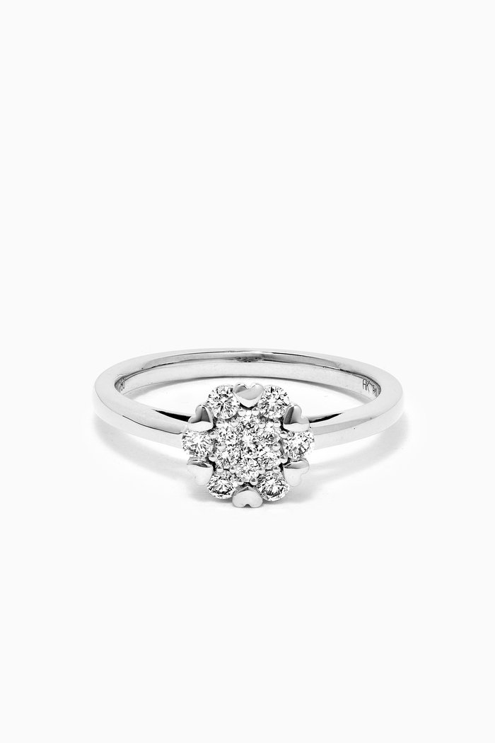 

Heart to Heart Diamond Ring in 18kt White Gold