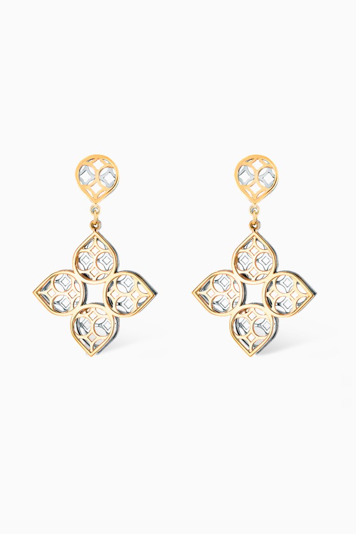 

Al Qasr Zahra Drop Earrings in 18kt Gold, Yellow